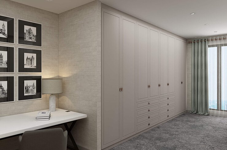 Hinged Monaco Wardrobe Design In Matt Cashmere
