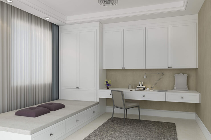 Hinged Monaco Wardrobe Design In Matt White